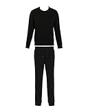 EMPORIO ARMANI MAN'S BASIC TERRY LOUNGEWEAR TRACKSUIT BLACK M