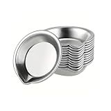 12 Pcs Paint Mixing Cups,Makeup Metal Paintting Palette,Miniature Stainless Steel Foundation Tray Plate Set,Small Round Wet Pallet Accessories Model Cup Shaker Based Painting Watercolour for Artists