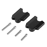 2pcs HandleBar Riser Mount Clamp Aluminum Alloy Replacement for Yamaha XT1200Z Super Tenere 2010‑2014 (Black)