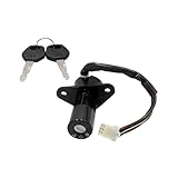 A ABSOPRO Motorcycle Security 6 Wires Ignition Switch Lock Set with 2 Keys