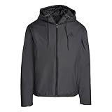 adidas Men's Essentials CLIMAWARM 3 Stripes Insulated Hooded Jackets, black/black, L