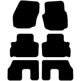Carsio Carpet Car Mats For Ford S Max 7 Seater 2006 Onwards Tailored Fit Floor Mat Complete Accessory Black Custom Fitted - All Weather, Anti-Slip Backing & Red Trim
