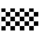 Second Ave Black & White Chequered Flag 5ft X 3ft Large With Brass Eyelets F1 Formula 1 Racing Car Finish Line Banner Flag