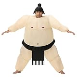 Inflatable Sumo Costume Wrestler Suit Costumes for Adult Kids Funny Full Body Blow up Halloween Party Fat Suit (Adult)