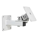 SoundLAB Universal Simple to Fit Heavy Duty Speaker Wall Bracket With 30 deg Tilt And 180 deg turn Mechanism for Foreground, Background and Surround Speaker Cabinets up to 20kg White