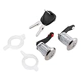 Qiilu Car Door Lock Barrel Set, 7701470944 7701470945 Security Left Right Door Lock Barrel Cylinder with 2 Keys Fit for Master 1998‑2016 Popular