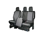 Tailored to fit the Vauxhall Vivaro 2019 Onwards/Citroen Dispatch, Peugeot Expert & Toyota Proace 2016 Onwards Leatherette Heavy Duty Seat Covers 1+2. With Two Piece Double Seat Base/Split Seats