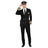 Morph Mens Pilot Costume Men Airplane Outfit Adult Airline Halloween Pilot Uniform Costume for Men L