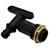 Water Butt Tap Hosepipe Rain Barrel/ ¾ BSP Thread Replacement Tap Plastic Snap-Fit Connector Beer Home Brew