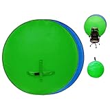Emooncn 2-in-1 Blue Green Screen Backdrop, Foldable Pop Up Background,Photography Green Backdrop,57Inch Portable Greenscreen for Chair,Gaming,Photo Studio Backgrounds with Bag