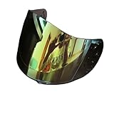 Airflow Windscreen Wind Deflector Motorcycle Helmet Visor Lens for AG&V S4 Q3 for Da&ys&ta&r for Mi&ra&ge for Ev&o for Gh&os&t for St&ea<&h Windshield Double Bubble Screen(Yellow)