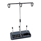 New brothread Light Weight Thread Stand - 3 Spools Holder for Domestic (Home-Base) Embroidery and Sewing Machines - Four Colors for Choices - Black