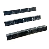 Tiny Tiles 12 Pieces 1:12th Scale Dolls House Miniature Styrene Angled Ridge Roof Tiles in Aged Slate Grey