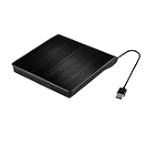 Vlio External CD DVD Drive, USB 3.0 Portable Slim CD DVD Drive Player Burner Writer Reader Rewriter, Optical Disc Drive for PC, Laptop and Desktop, Windows 7/8/10/11/XP/Mac OS