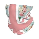 gawuoab English Roses Union Jack Flag Warmer Gaiter Fleece Winter Neck Face Mask Cover, Windproof Cold Weather Scarf