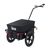 HOMCOM Bicycle Trailer Cargo Jogger Luggage Storage Stroller with Towing Bar - Black