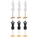 iplusmile Dress Form Mannequin Stand- 15cm Doll Dress Form Display Rack- Doll Dress Clothes Mannequin, Small House Accessory (6pcs)