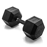 CAP Barbell 50 LB Coated Hex Dumbbell Weight with Black Handle