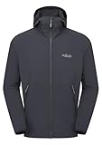Rab Men's Borealis Hoody Jacket - Lightweight Water-Repellent Coat for Hiking & Climbing - Beluga - XX-Large