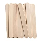 [100 Count ] Jumbo 6 Inch Wooden Multi-Purpose Popsicle Sticks,Craft, ICES, Ice Cream, Wax, Waxing, Tongue Depressor Wood Sticks