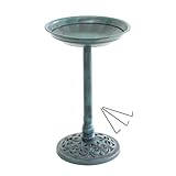 Oypla Traditional Ornamental Garden Pedestal Bird Bath Outdoor Water