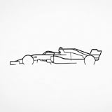Ferrari Formula 1 Wall Decoration, F1 Merchandise, Car Decorations, Car Accessories, Metal Wall Decor, Gifts for Men F1 Racing Car for Room Decoration (7x35cm)