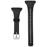 EMSea Silicone Watch Strap Compatible with Polar FT4 FT7 Fitness Tracker Adjustable Watch Band Smartwatch Quick Release Wristband for 160~230mm Wrist Size Black
