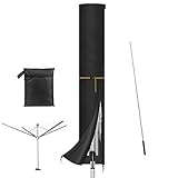 VANSHEIM Rotary Line Cover Washing Line Covers Rotary Heavy Duty Protective Cover for Rotary Dryer Protective Cover Outdoor Dryer Cover Garden Parasol Covers Waterproof Rotary Cover 200x32cm