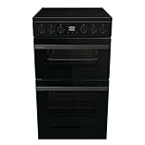 Hisense HDCEC5C10B Freestanding Ceramic Electric Cooker with Double Oven 69/43 Litres - Black, A Rated Double Oven [Energy Class A]