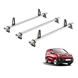 Van Guard Roof Rack for Citroen Berlingo (2018+) 3 Aluminium Roof Bars with Loadstops [Note: Only Suitable for Models with Twin Rear Doors.] - UltiBar Plus - VG338-3