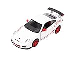 Easy Toys Model Car Compatible with Porsche 911 GT3. Scale Toy Car with Opening Doors. Car modeling. (997 White)