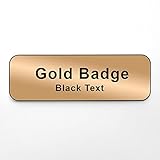 Badgeworld Ltd Custom Name Badge; Personalised Engraved Badge - Gold or Silver, 25mm x 76mm, 1 Count