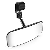 UTV Rear View Mirror, Center Convex Rearview Mirror for 1.75”-2” Roll Bar Cage Compatible with Polaris RZR Turbo, Kawasaki Mule, Teryx, Honda Pioneer, Can am Maverick X3