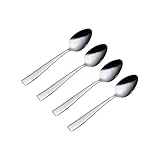 Viners Everyday Purity 4 Piece 18/0 Silver Stainless Steel Tea Spoons