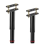 Oursouion Bed Legs Adjustable,Retractable Heavy Duty Bed Center Frame Slat Support Leg,Metal Furniture Support Feet,Suitable for Cabinet Sofa Bed Frame Replacement Parts 2Pcs 7inch -13inch (Black)