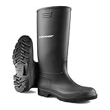 DUNLOP Unisex Wellingtons Boots Ladies Women Mens Wellies Fully Waterproof Snow Rain Muck Outdoor Mud Shoes Welly (Black, 9)