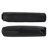 Car Handbrake Cover,Handbrake Sleeve 2pcs Car Leather Gears Handbrake Cover Fit use for SEAT Altea Toledo MK1 MK2 Ibiza Cupra Leon Skoda Fabia Rapid(Black)