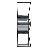 4 Way Mirror, Compact Folding Makeup Mirror for Self Hair Cutting, 360 Degree Handheld Portable Mirror with Multi Faceted Reflection, Ideal for Travel, Styling, Home and