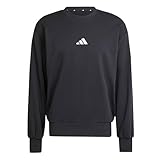 adidas Men's ESSENTIALS FEELCOZY FRENCH TERRY SWEATSHIRT, black/white, L