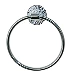 EagleWiz Crushed Glass Towel Ring Silver Diamante Towel Holder Excellent Cracked Glass Chrome Finish Wall holder Bathroom Accessory with General Wall Fittings