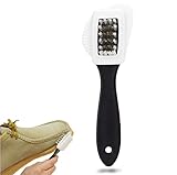 Suede Brush for Shoes - LeFeirr 4-Sided Shoe Brush Nubuck Brush for Suede Leather Boots Shoes Cleaning