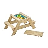 TP Toys | Wooden Picnic Table and Sand Pit | For Kids Ages 3+ | For Sand, Water and Sensory play | Arts and Crafts, Kids Garden Furniture and Outdoor Dining