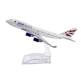 Novstuf British Airways Airbus 747 1:400 Scale Diecast Airplane Model - Alloy Aviation Collectible Plane Gift for Enthusiasts