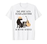 Time spent with dogs and guitars is never wasted T-Shirt