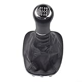 Jonikuper Gear Shift Knob with Boot Compatible with Vauxhall Corsa E 2015-2019 6-Speed Manual Transmission OEM 55505242 Black ABS Interior Car Part