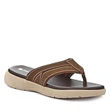 Pavers Leather Cushioned Toe Post Sandals - Brown Size 12