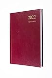 Collins Essential A5 Day to Page Appt 2022 Diary - Maroon