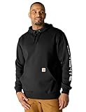 Carhartt Men's Loose Fit Midweight Logo Sleeve Graphic Sweatshirt, Black, M