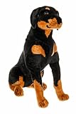 Curvaso Premium Rottweiler Dog Soft Plush Toys Cuddly Stuffed Animal Giant Big Large Size Doll Kids Gift Present