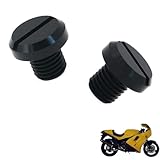 generic 2PCS motorcycle mirror plugs Compatible with Triumph Daytona 900 Super III,Motorcycle rearview mirror plug blind plug tuning accessories(black)